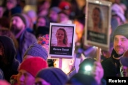 Бдение в памет на Рене Никол Гуд в Сиатъл, Вашингтон, САЩ, на 8 януари 2026 г.