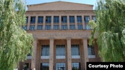 Armenia - The main entrance to Yerevan State University.