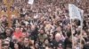 Georgia/Armenia - Participants of the protest rally in Ijevan. 28Apr2018.