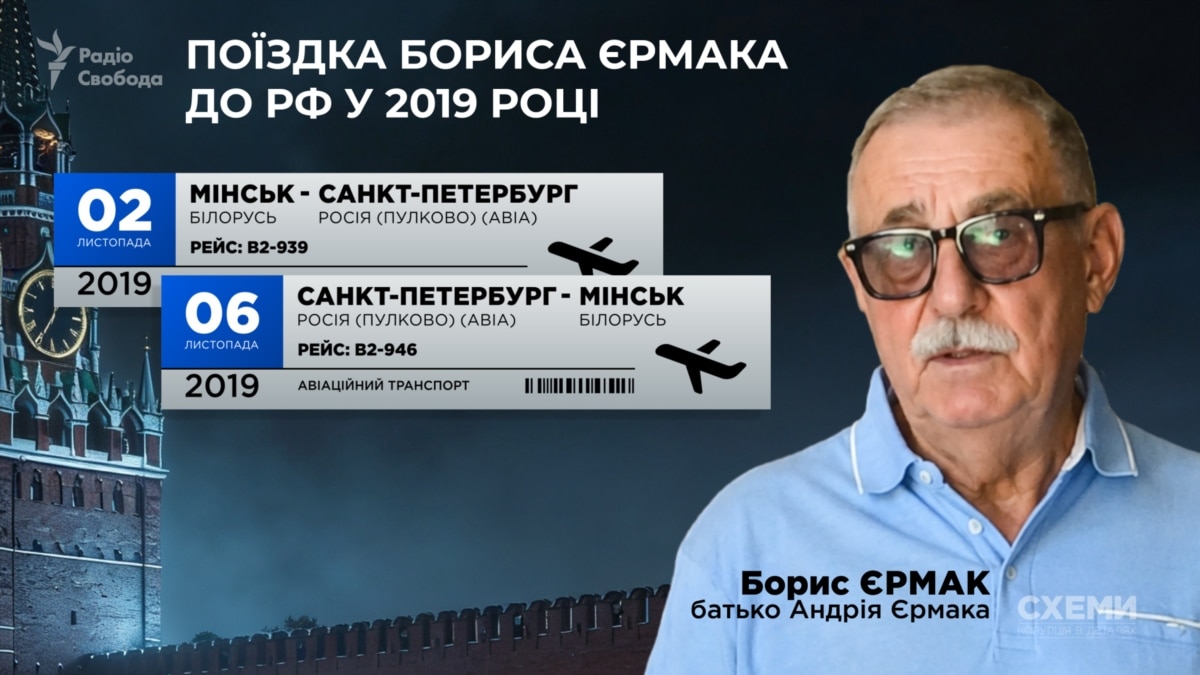 Єрмак прокоментував перельоти батька до РФ, про що розповіли «Схеми»