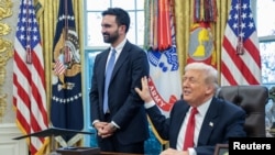 Нью-Йорктун мэри Зохран Мамдани менен АКШ президенти Дональд Трамп. 22-ноябрь, 2025-жыл.