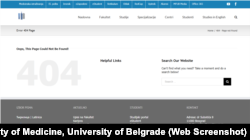 Saopštenje uprave Medicinskog fakulteta u međuvremenu je obrisano