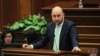 Armenia -- Martin Galstian, the sole candidate for the post of Central Bank governor, speaks in the parliament, Yerevan, April 16, 2020.