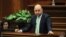 Armenia -- Martin Galstian, the sole candidate for the post of Central Bank governor, speaks in the parliament, Yerevan, April 16, 2020.