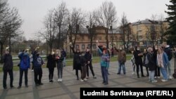 Action in support of Alexei Navalny. Pskov, april 21