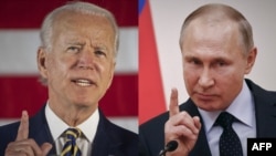 آرشیف- جو بایدن و ولادیمیر پوتین رهبران ایالات متحده امریکا و روسیه