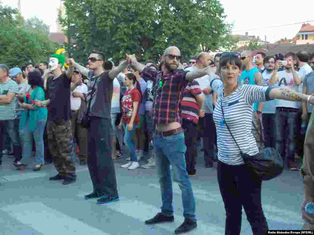 Протест против полициската бруталност во Битола.