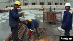 Armenia -- A construction site in Yerevan.