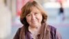 Svetlana Alexievich poses for a picture prior to a screening at the film festival in Berlin in June 2021.