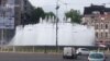 Serbia - musical fountain in the center of Belgrade, June 2017.