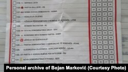 Fletëvotimi, të cilin Bojan Markoviq pretendon se e mori nga kryetari i Komunës së Ranillugut, Vlladica Aritonoviq.