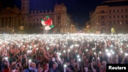 Антиурядові протести в Будапешті, Угорщина, 14 квітня 2018 року