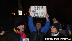 Protest anti-prezidențial la Palatul Cotroceni, București, 11 februarie 2017