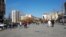 Kosovo: People walking in the mains square in Pristina