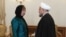 Iranian President Hassan Rohani (right) meets with EU foreign-policy chief Catherine Ashton in Tehran in March.