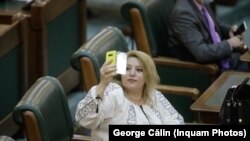 Diana Șoșoacă, în prima zi la Parlament. 