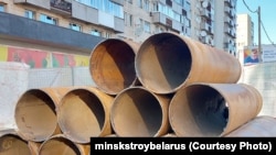На адной з пляцовак будаўніцтва мэтро ў Менску. Ілюстрацыйнае фота