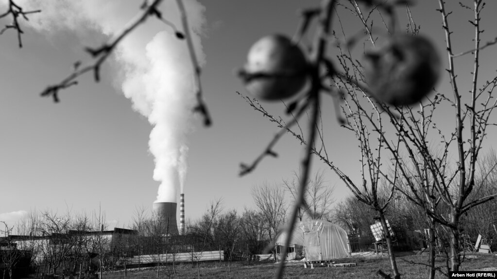 Ndotja nga gazrat që lirohen nga termocentralet në Obiliq.&nbsp;Fotografi e bërë në prill të vitit 2024.