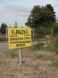 SERBIA - HRTKOVCI - A sign indicating the presence of infected pigs - African swine fever