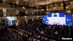 Marko Rubio Münxen Təhlükəsizlik Konfransında çıxış edir.