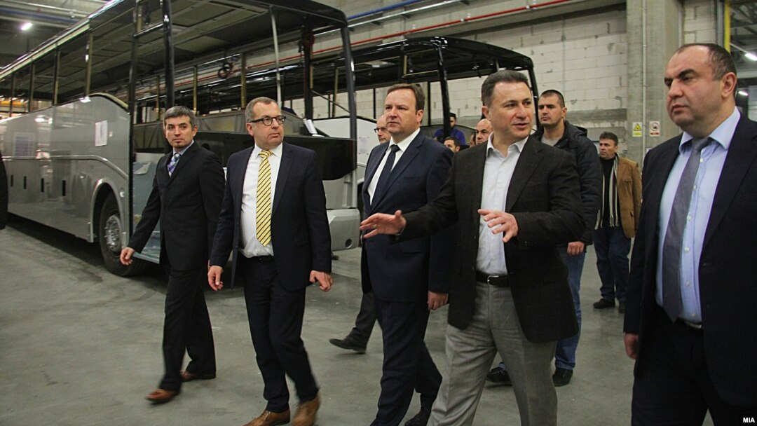 Функционери во посета на белгиската компанија „Ван Хол“ во ТИРЗ Скопје.