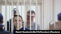 Fostul candidat în alegerile prezidențiale de anul trecut Viktar Babaryka, Minsk, 6 iulie 2021