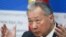 Former Kyrgyz President Kurmanbek Bakiev speaks at a news conference in Minsk in April 2010.