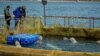 The facility where nearly 100 whales are being held in cages in a bay near the Russian port of Nakhodka (file photo)