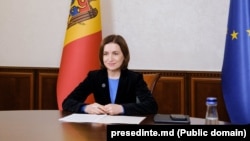 Președinta Maia Sandu a participat miercuri la o reuniune internațională online (în imagine) pe tema amenințărilor de securitate cibernetică globale. 