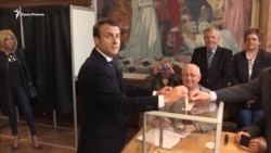 Макрон и Ле Пен голосуют на выборах Франции (видео)