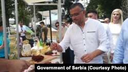 Branislav Nedimović, ministar poljoprivrede u Vladi Srbije, na izložbi "Agro Sirm 2021.", u Sremskoj Mitrovici, 9. jula 2021.