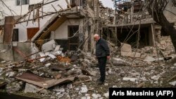 Карабах - Последствия артиллерийских обстрелов в Степанакерте, 7 октября 2020 г.
