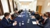 Një komision i përbashkët i Maqedonisë së Veriut dhe Bullgarisë gjatë takimit ku është diskutuar për çështjet e historisë dhe arsimit. Tetor, 2020.
