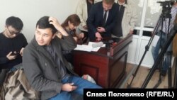 Kazakh journalist Aset Mataev in an Almaty court in March 2016. 