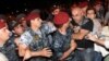 Armenia - Protesters clash with riot police near the Harsnakar restaurant in Yerevan, 8Jul2012.