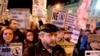 Czechs protesting against the proposed radar base during a recent rally in Prague (file photo)