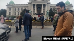 Residents of Novi Sad observe 14 minutes of silence on November 15 for the victims of the railway station canopy collapse.