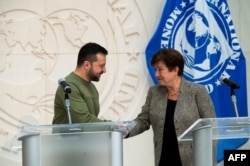 Кристалина Георгиева и Владимир Зеленский, 2023 год