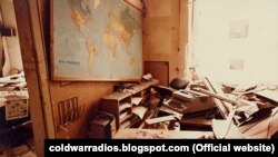 Unul din birourile RFE/RL, după explozia din 21 februarie 1981. 