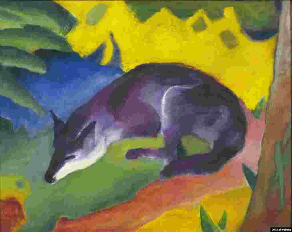 Franz Marc Blue-black Fox, 1911 Oil on canvas, 50 x 63 cm Von der Heydt-Museum Wuppertal Photo: &copy; Medienzentrum, Antje Zeis-Loi / Von der Heydt-Museum Wuppertal