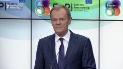 EU's Tusk Slams Russian 'Aggression' In Ukraine