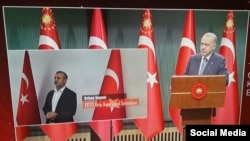 Президент Турции Реджеп Тайип Эрдоган объявляет о поимке Орхана Инанды, июль 2021 г.