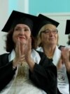 Moldova: Seniors who graduated from courses in legal and digital education, English language, and healthy living at the University of Cahul, as part of the "University of the Third Age" program.
