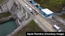 Imagine de la barajul de la Mihăileni, din județul Hunedoara.