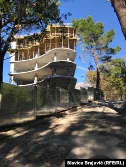 Gradnja u parku Miločer hotela Kraljičina plaža, novembar 2020.