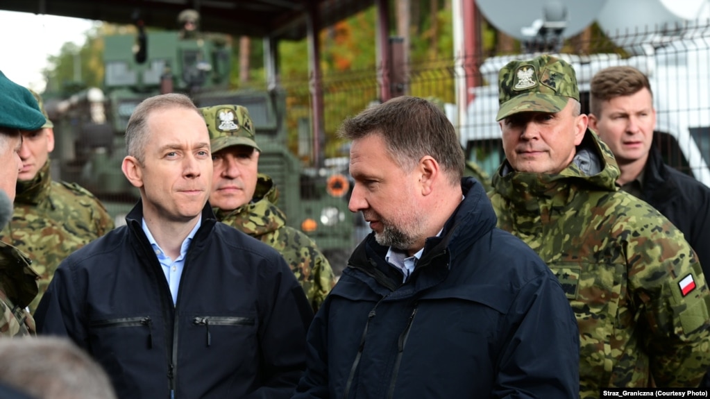 Міністр внутрішніх справ Польщі Марчін Кервінський на польсько-білоруському кордоні