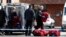 Inspectors from the Organisation for the Prohibition of Chemical Weapons (OPCW) arrive to begin work on March 21 at the scene of a nerve-agent attack on Russian ex-spy Sergei Skripal.