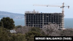 Строительство на территории Форосского парка в Севастополе, март 2021 года