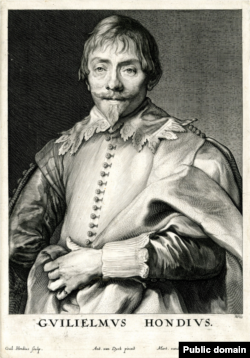 Голландський гравер Вільгельм Гондіус, який виготовив Генеральну (1648) та Спеціальну (1650) карти України