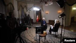 President Hassan Rohani gives an interview to the U.S. NBC television network Tehran on September 18.